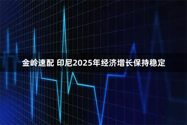 金岭速配 印尼2025年经济增长保持稳定